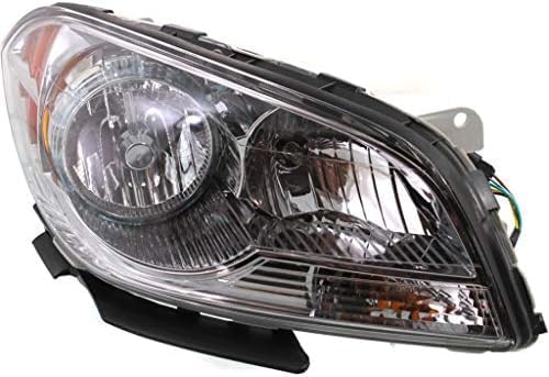Set Of 2 Front Head Light Composite Assembly Plastic Left Driver & Right Passenger Side Direct Replacement Compatible With 2008-2012 Chevrolet Malibu GM2502307 GM2503307