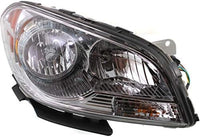 Set Of 2 Front Head Light Composite Assembly Plastic Left Driver & Right Passenger Side Direct Replacement Compatible With 2008-2012 Chevrolet Malibu GM2502307 GM2503307