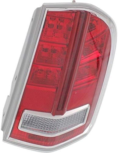 Set Of 2 Tail Light Assembly Plastic With Red Accent Left Driver & Right Passenger Side Direct Replacement Compatible With 2013-2014 Chrysler 300 CH2819134C CH2818134C