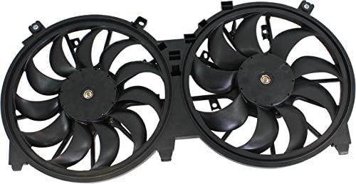 Front Radiator Dual Cooling Fan Assembly Plastic Direct Replacement Compatible with 2009-2014 Nissan Maxima NI3115139 21481ZY70A