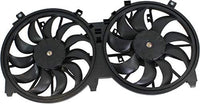 Front Radiator Dual Cooling Fan Assembly Plastic Direct Replacement Compatible with 2009-2014 Nissan Maxima NI3115139 21481ZY70A