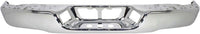 AUTOS PARTS PLUS Rear Bumper Face Bar Chrome Steel + Step Pad Textured + Extensions Right Passenger & Left Driver Side Direct Replacement Compatible With 2007-2013 Toyota Tundra TO1102244 TO1191101