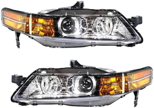 Set Of 2 Front Headlight Assembly Lens And Housing Right Passenger & Left Driver Side Direct Replacement Compatible With 2007-2008 Acura TL AC2502113 AC2503113 33151SEPA22 33101SEPA22