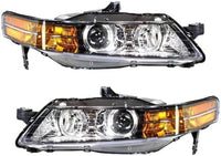 Set Of 2 Front Headlight Assembly Lens And Housing Right Passenger & Left Driver Side Direct Replacement Compatible With 2007-2008 Acura TL AC2502113 AC2503113 33151SEPA22 33101SEPA22