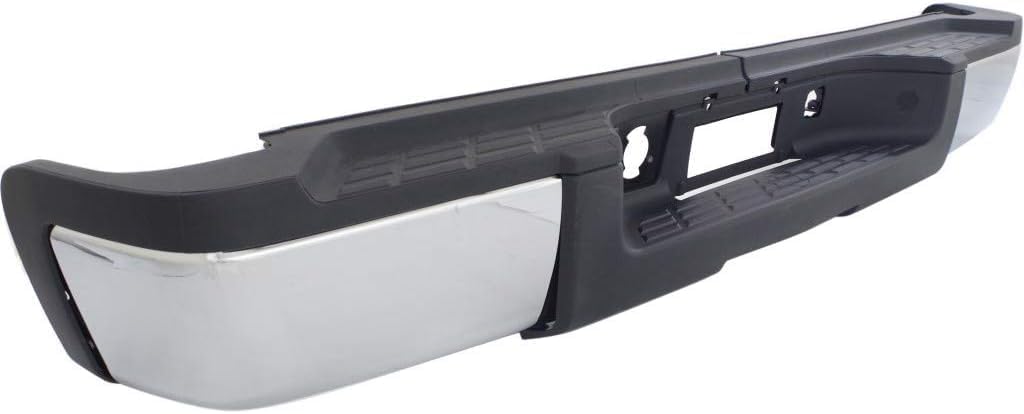 Step Bumper Assembly Chrome Without Object Sensor Holes Direct Replacement Compatible With 2007-2010 Chevrolet Silverado/GMC Sierra 2500 3500 HD GM1103150 19259332