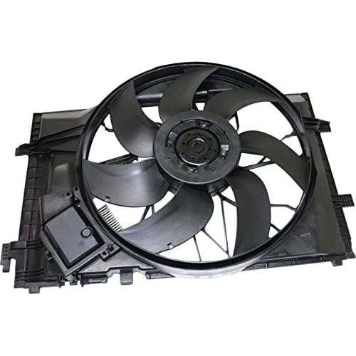 Front Radiator Cooling Fan Assembly Direct Replacement Compatible with 2003-2005 Mercedes Benz CLK320 / 2001-2007 C-Class MB3000102 203500029328
