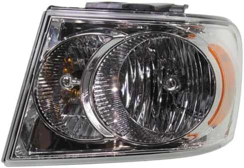 Set Of 2 Front Headlight Assembly With Chrome Interior Left Driver & Right Passenger Side Direct Replacement Compatible With 2007-2009 Dodge Durango CH2518121 CH2519121 55078017AI