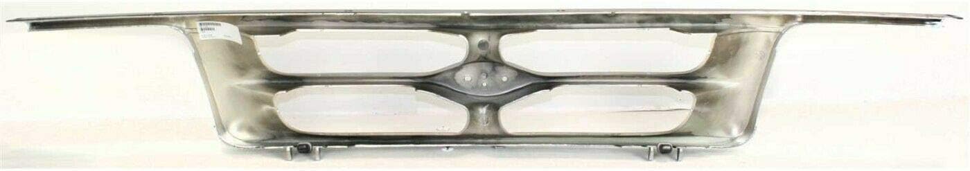 Front Grille Chrome Shell With Painted Silver Gray Insert Plastic Direct Replacement Compatible With 1995-1997 Ford Ranger FO1200317 F57Z8200KK