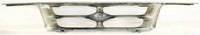 Front Grille Chrome Shell With Painted Silver Gray Insert Plastic Direct Replacement Compatible With 1995-1997 Ford Ranger FO1200317 F57Z8200KK