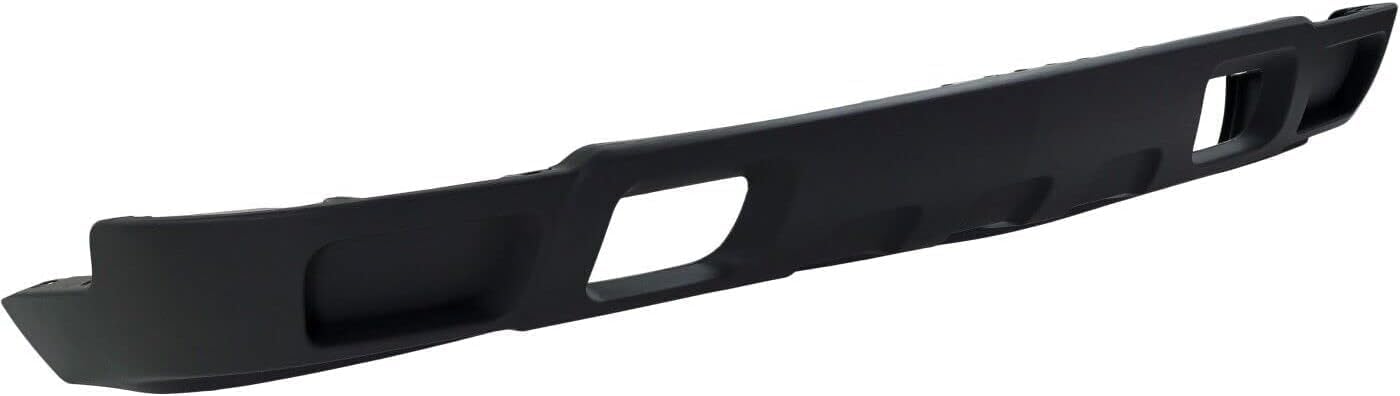 Front Bumper Chrome Steel + Upper Cover + Lower Valance Air Deflector Textured Black Direct Replacement Compatible With Chevrolet Silverado 2500HD 3500 2003-2006 GM1051109 GM1092205