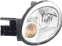 Set Of 2 Front Head Lights Assembly Halogen With Chrome Interior Right Passenger & Left Driver Side Direct Replacement Compatible With 2003-2005 Dodge Neon CH2502151 CH2503151