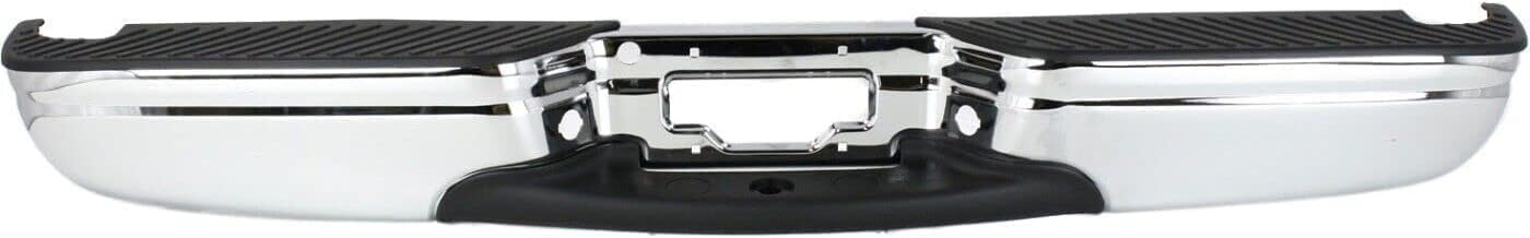 Rear Step Bumper Assembly Chrome Without Brackets Direct Replacement Compatible With 1997-1999 Ford F-250/1997-2003 F-150 FO1103101 XL3Z17906CB-PFM
