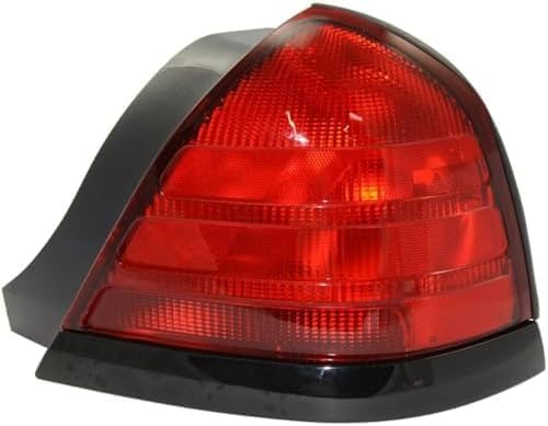 Set Of 2 Tail Light Lens And Housing With Black Molding Right Passenger & Left Driver Side Direct Replacement Compatible With 2000-2011 Ford Crown Victoria FO2801160 FO2800160