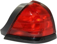 Set Of 2 Tail Light Lens And Housing With Black Molding Right Passenger & Left Driver Side Direct Replacement Compatible With 2000-2011 Ford Crown Victoria FO2801160 FO2800160