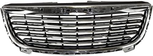 Front Grille Assembly Plastic Chrome Shell With Textured Insert Direct Replacement Compatible With 2011-2016 Chrysler Town & Country CH1200350 68100692AB