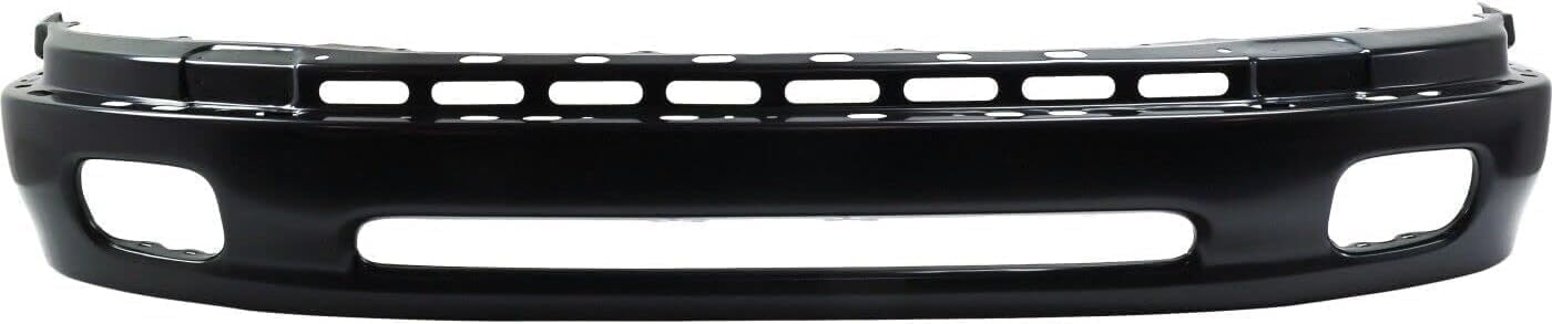 Front Bumper Primed Steel + Upper Cover Textured Direct Replacement Compatible With 2000-2006 Toyota Tundra TO1002171 TO1000198 521190C010 521010C010