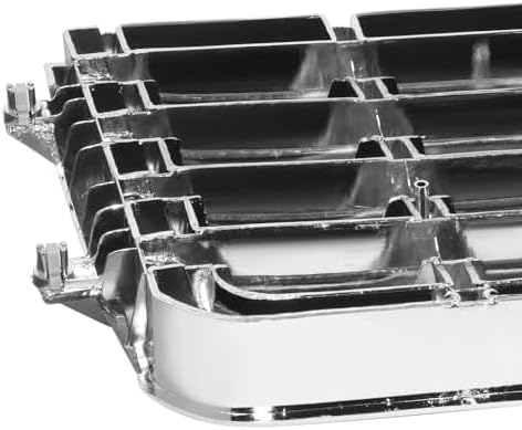 Front Grille Chrome Shell With Primed Insert Plastic Direct Replacement Compatible With 1981-1987 Toyota Land Cruiser TO1200231 5311190A01