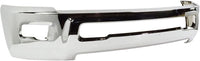 Front Bumper Chrome Steel Without Parking Aid Sensor Holes Direct Replacement Compatible With 2010-2018 Dodge Ram 2500/3500 CH1002390 68045698AB