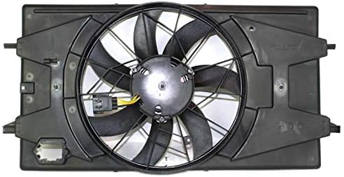 Front Radiator Cooling Fan Assembly Plastic Direct Replacement Compatible with 2003-2007 Saturn Ion GM3115177 15860809