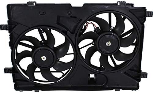 Front Radiator Dual Cooling Fan Assembly Plastic Direct Replacement Compatible with 2010-2012 Ford Fusion/Lincoln MKZ FO3115181 9E5Z8C607C