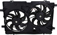 Front Radiator Dual Cooling Fan Assembly Plastic Direct Replacement Compatible with 2010-2012 Ford Fusion/Lincoln MKZ FO3115181 9E5Z8C607C