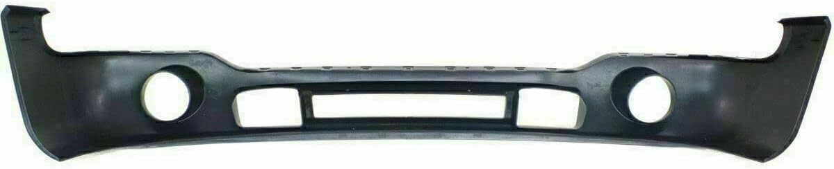 Front Bumper Chrome Steel With Brackets + Lower Valance + Extension Textured+ Fog Lamps Left & Right Side Direct Replacement Compatible With 2003-2006 GMC Sierra 1500 2500HD 3500