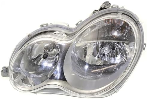 Front Headlight Assembly Left Driver and Right Passenger Side Direct Replacement Compatible With 2005-2007 Mercedes Benz C-Class MB2502148 MB2502209 MB2503148 MB2503209 2038201559