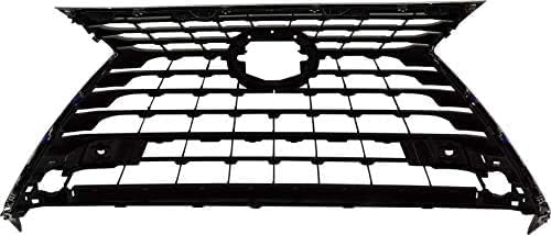Front Grille Assembly Painted Silver Gray Plastic Direct Replacement Compatible With 2018-2019 Lexus NX300 / NX300h LX1200198 5310178140