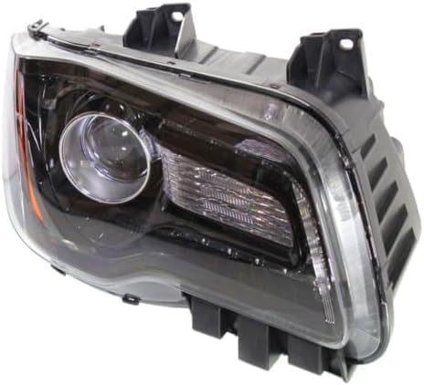 Set Of 2 Front Head Light Assembly With Black Bezel Left Driver & Right Passenger Side Direct Replacement Compatible With 2012-2014 Chrysler 300 CH2502235 CH2503235