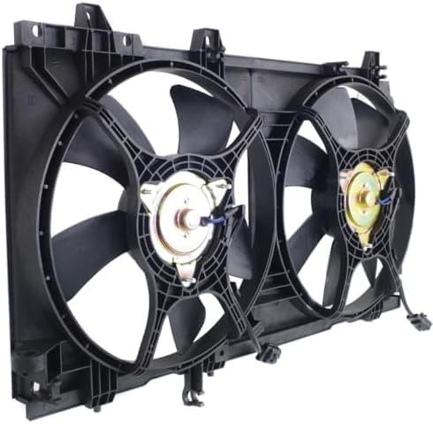 Front Radiator Shroud Dual Fan Assembly Plastic Direct Replacement Compatible with 2003-2008 Subaru Forester SU3115111 45131FE000-PFM