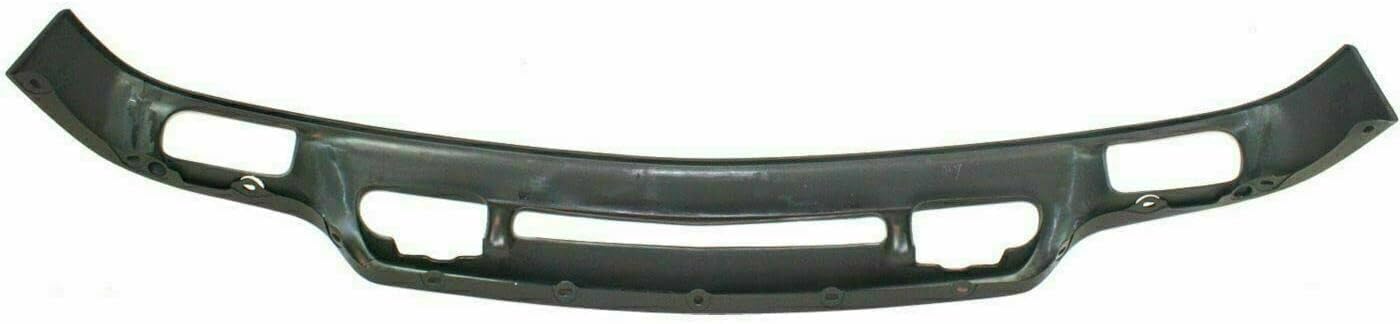 Front Bumper Chrome Steel + Upper Cover Primed + Lower Valance Air Deflector Textured Direct Replacement Compatible With GMC Sierra 1999-2002 / Yukon 1500 2500 2000-2006 GM1092169