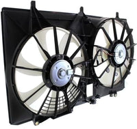Front Radiator Dual Fan Assembly Without Control Module Direct Replacement Compatible With 2011-2013 Toyota Sienna TO3115167 163630V120-PFM 163630V110 163610P150 163610P160 167110V090
