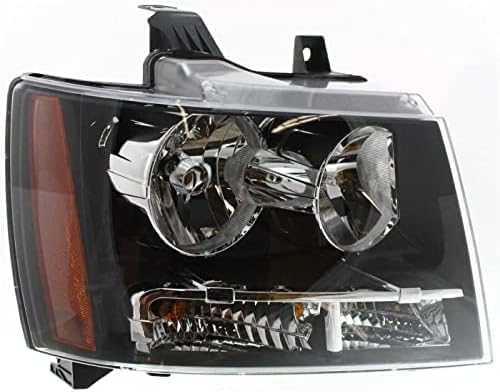 Set Of 2 Front Head Light Composite Assembly Halogen Left Driver & Right Passenger Side Direct Replacement Compatible With 2007-2014 Chevrolet Tahoe GM2502263 GM2503263 22853025