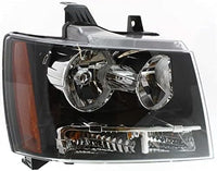 Set Of 2 Front Head Light Composite Assembly Halogen Left Driver & Right Passenger Side Direct Replacement Compatible With 2007-2014 Chevrolet Tahoe GM2502263 GM2503263 22853025