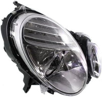 Set Of 2 Front Head Light Assembly Plastic Left Driver & Right Passenger Side Direct Replacement Compatible With 2007-2009 Mercedes Benz E-Class MB2500100 MB2501100
