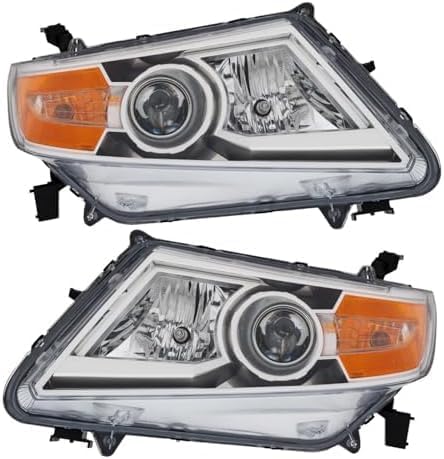 Set Of 2 Front Head Light Assembly Plastic Left Driver & Right Passenger Side Direct Replacement Compatible With 2011-2013 Honda Odyssey HO2503142 HO2502142 33100TK8A01 33150TK8A01