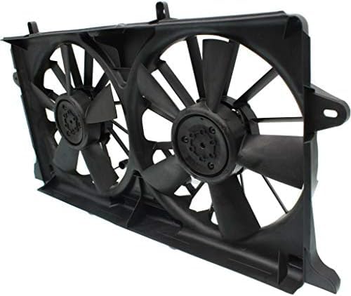 Front Dual Fan Assembly Plastic Direct Replacement Compatible with 2014-2018 Chevrolet Silverado 1500/2015-2020 Suburban GM3115291 23123635-PFM 23123633 23123634