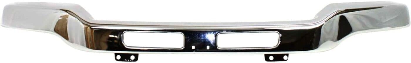 Front Bumper Chrome Steel Without Brackets + Lower Valance Primed With Fog Light Holes Direct Replacement Compatible With GMC Sierra 1500 2500HD 3500 2003-2006 GM1002418 GM1000684