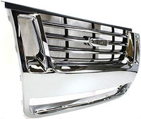 Front Grille Chrome Shell With Black Insert Plastic Direct Replacement Compatible With 2006-2010 Ford Explorer / 2007-2010 Sport Trac FO1200477 8L2Z8200CA