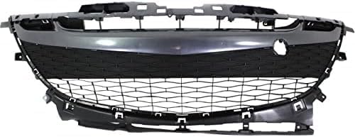 Front Bumper Grille Gray Plastic Direct Replacement Compatible With 2010-2011 Mazda 3 MA1036114 BBN2501T0K