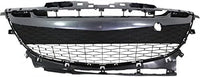 Front Bumper Grille Gray Plastic Direct Replacement Compatible With 2010-2011 Mazda 3 MA1036114 BBN2501T0K