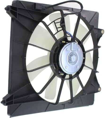 Front Radiator & A/C Condenser Cooling Fan Assembly Plastic Direct Replacement Compatible with 2008-2012 Honda Accord HO3113123 HO3115142 38616R40A01-PFM 38615R40A01 38