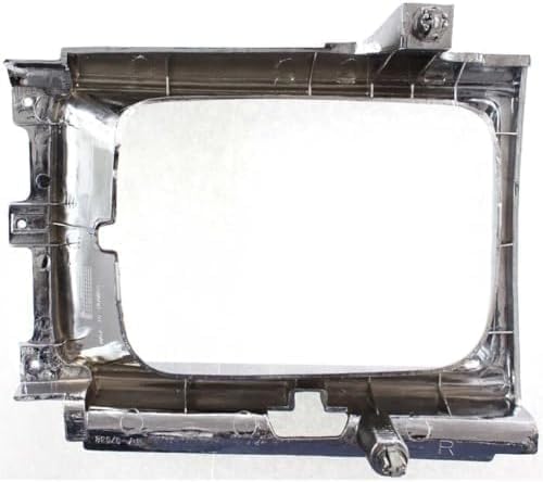 Set Of 2 Front Headlight Door Bezel Chrome Plastic Right Passenger & Left Driver Side Direct Replacement Compatible With 1984-1986 Toyota 4Runner / Pickup TO2513102 TO2512102