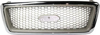 Front Grille Chrome Shell/Beige Honeycomb Insert Direct Replacement Compatible With 2004-2008 Ford F-150 FO1200427 FO1200502 4L3Z8200DA 7L3Z8200BA