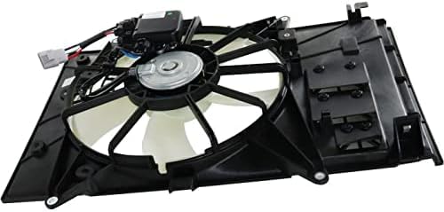 Front Radiator Single Fan Assembly Plastic Direct Replacement Compatible with 2016-2022 Mazda CX-3 MA3115166 PEHH15025