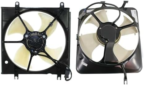 Front Radiator & A/C Condenser Single Fan Assembly Direct Replacement Compatible With 1997-2001 Honda CR-V HO3115106 HO3113110 19015P3F004-PFM 38615P3F000