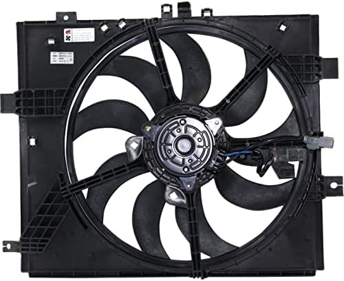 Front Radiator Cooling Fan Assembly Plastic Direct Replacement Compatible with 2012-2019 Nissan Versa / 2014-2019 Note NI3115143 214819KK0A