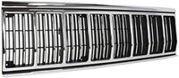 Front Grille Chrome Shell & Primed Insert Plastic Direct Replacement Compatible With 1991-1996 Jeep Cherokee CH1200196 55034046AB