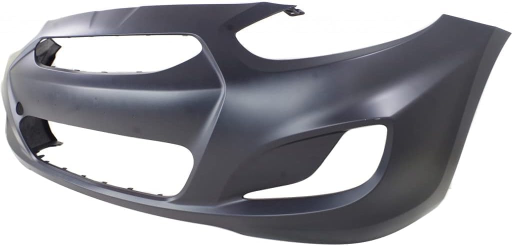 Front Bumper Cover Primed Direct Replacement Compatible With 2014-2017 Hyundai Accent HY1000201 865111R010