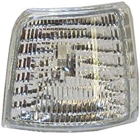 AUTOS PARTS PLUS Front Grille Shell With Gray Insert+ Bezel Chrome + Header Panel + Headlight + Signal & Corner Lamp Left And Right Side Direct Replacement Compatible With 1992-1997 Ford F-Series
